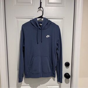 Nike hoodie Slate blue , double lined hood, cotton blend , embroidered logo